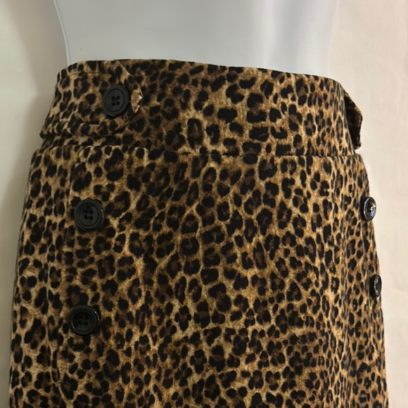 Robert Lewis Leopard Print Pull On A-Line Skirt Size XL NWT - Picture 4 of 9